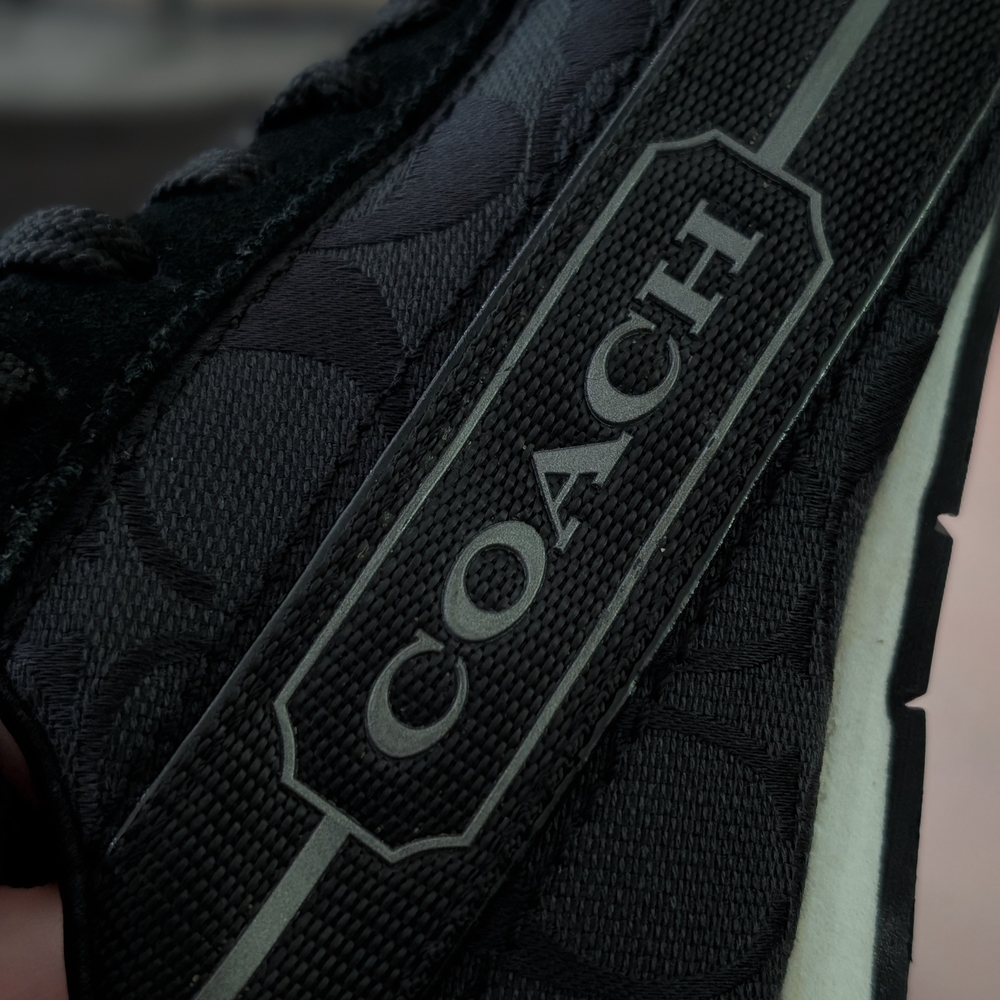 Coach Women's Black and Gray Sneakers - Picture 3 of 8